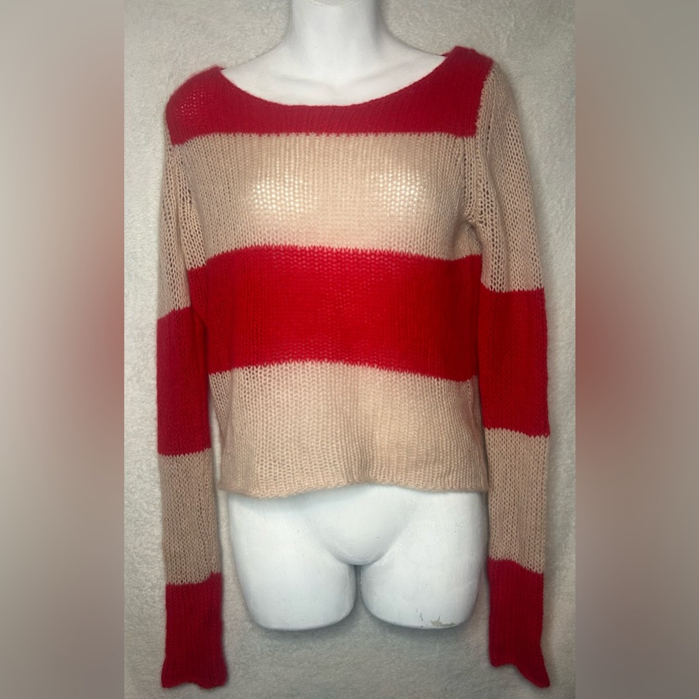360 Cashmere Color Block Knit Sweater